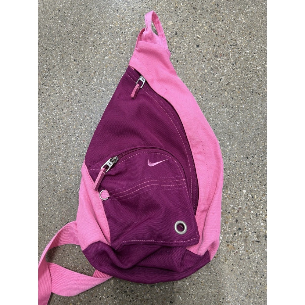 Vintage Nike Crossbody Sling Backpack Mini Pink Y2K Carry On Shoulder